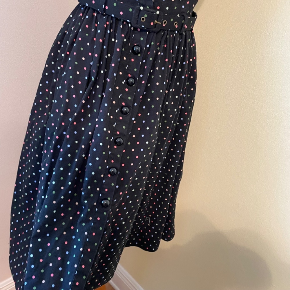 Collectif Polka Dot Dress with belt - altered smaller UK 10 Small - Picture 8 of 14
